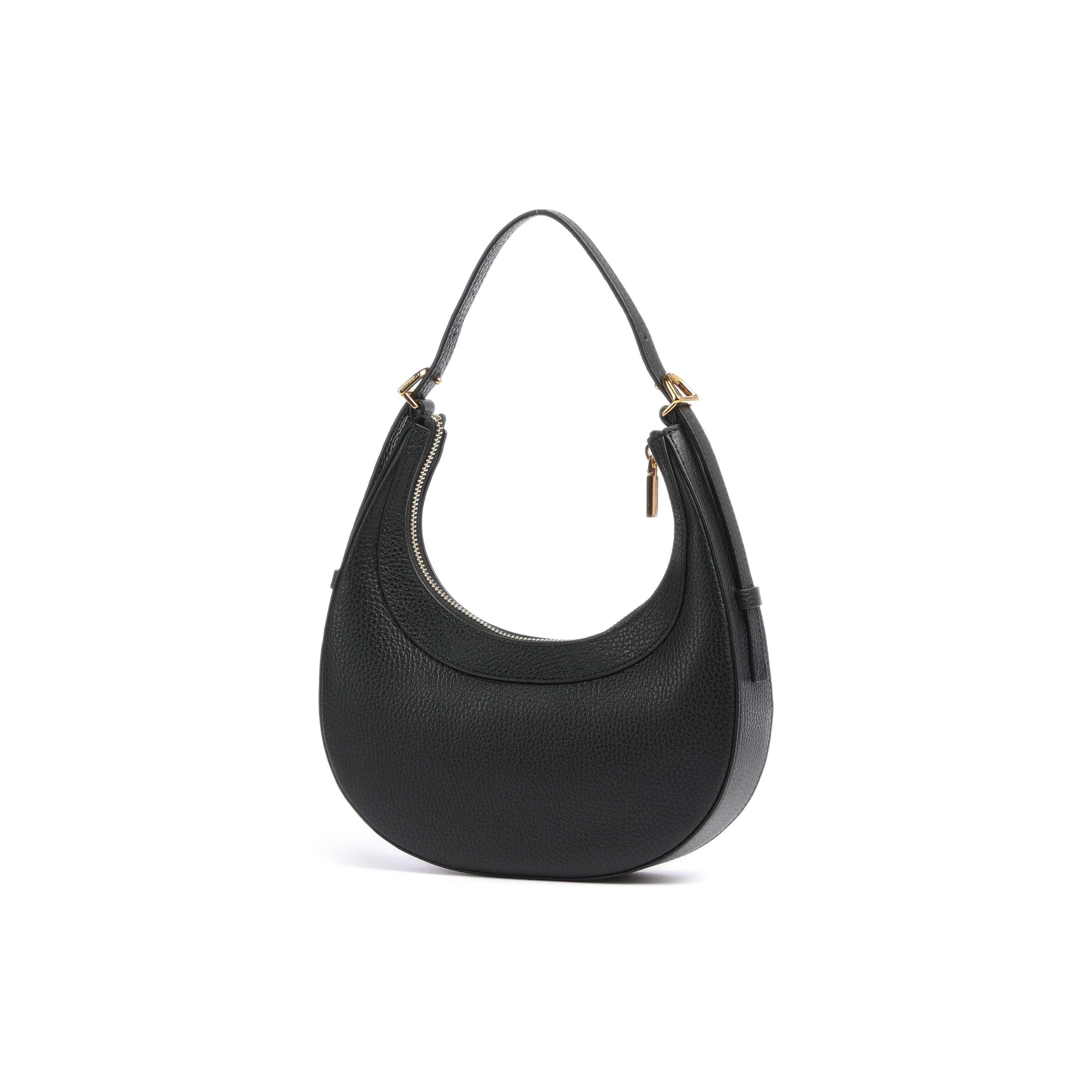 COCCINELLE Borsa Donna a Spalla e Tracolla Nera, In Vera Pelle, Whisper