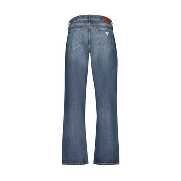 Guess Jeans Jeans Uomo Blu Effetto Slavato Logo - vista 2