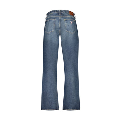 Guess Jeans Jeans Uomo Blu Effetto Slavato Logo - vista 2