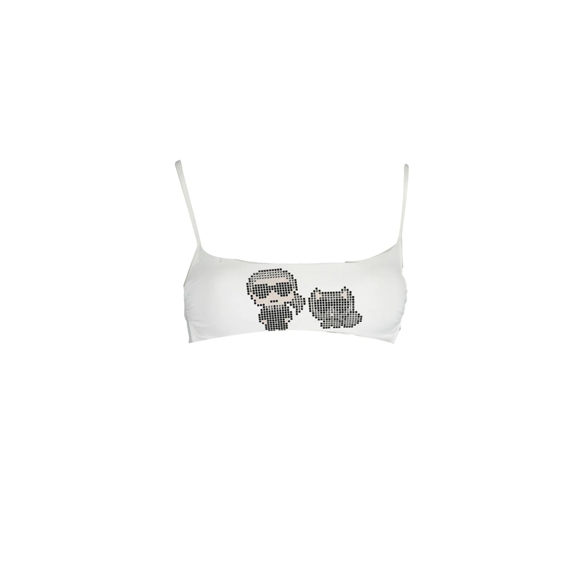 KARL LAGERFELD BEACHWEAR COSTUME PARTE SOPRA DONNA BIANCO