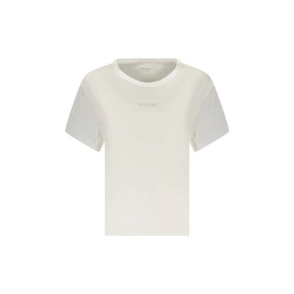 PEPE JEANS T-SHIRT MANICHE CORTE DONNA BIANCO