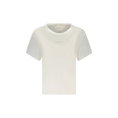 Pepe Jeans T-Shirt Kortærmet Dame Hvid Applikationer Strass Logo