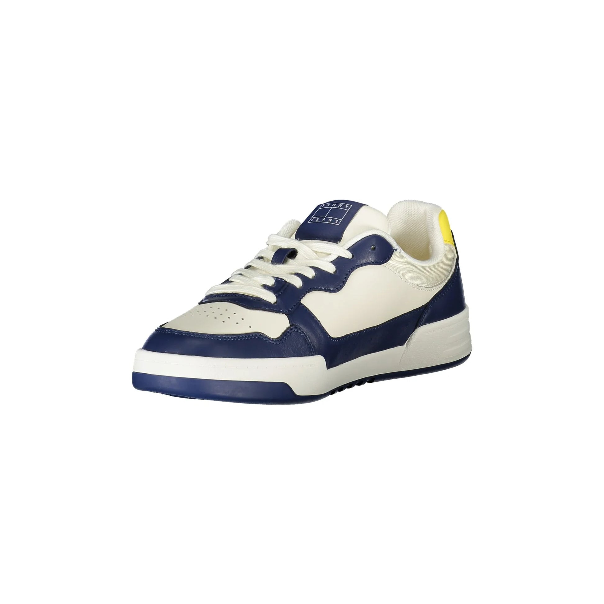 TOMMY HILFIGER Scarpe Sneakers Uomo Blu con Dettagli Giallo e Bianco - vista 3