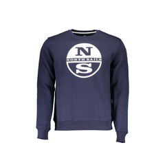 North Sails Sweatshirt Herren Blau Rundhals mit Druck