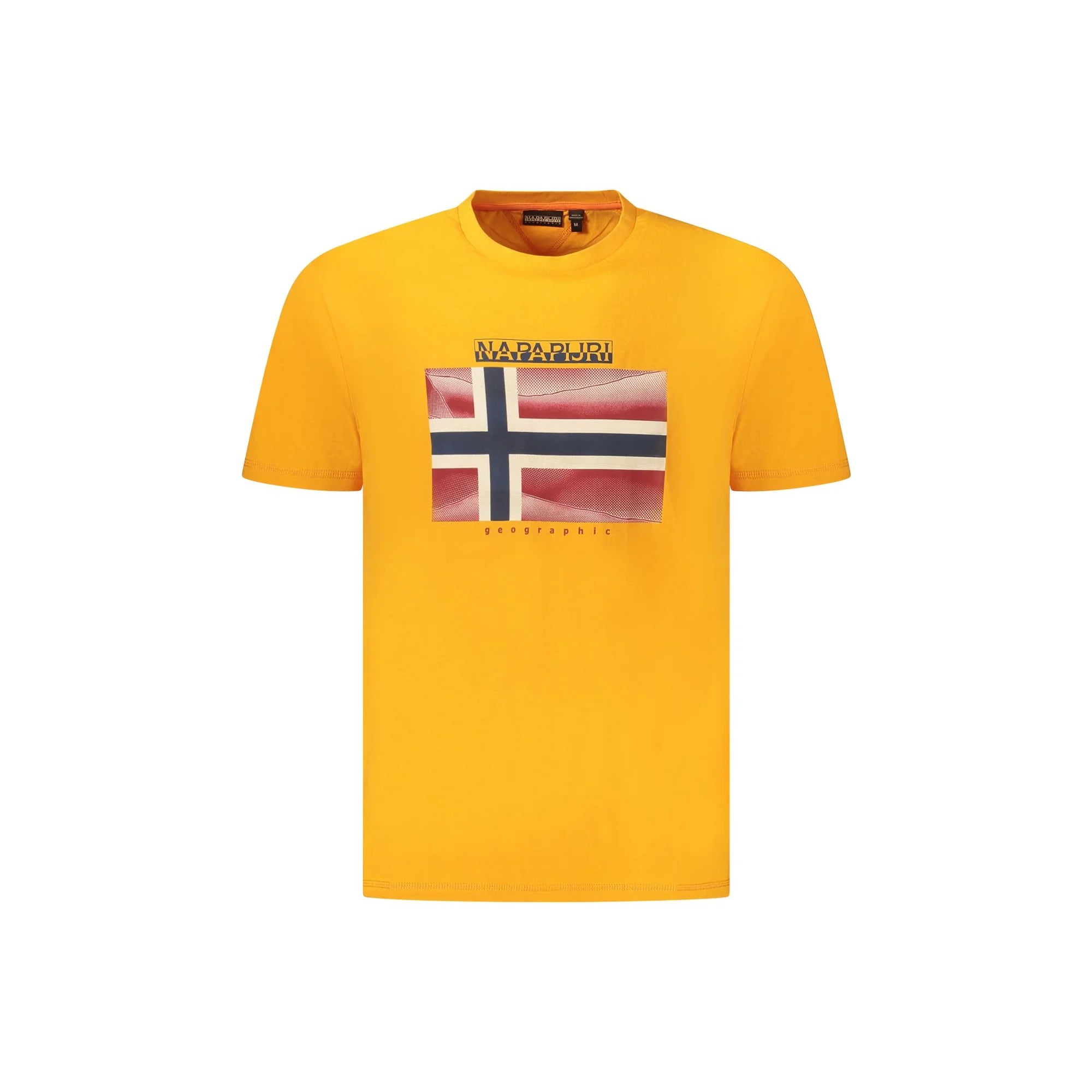 Napapijri T-Shirt Maniche Corte Uomo Arancione Stampa Logo - foto prodotto