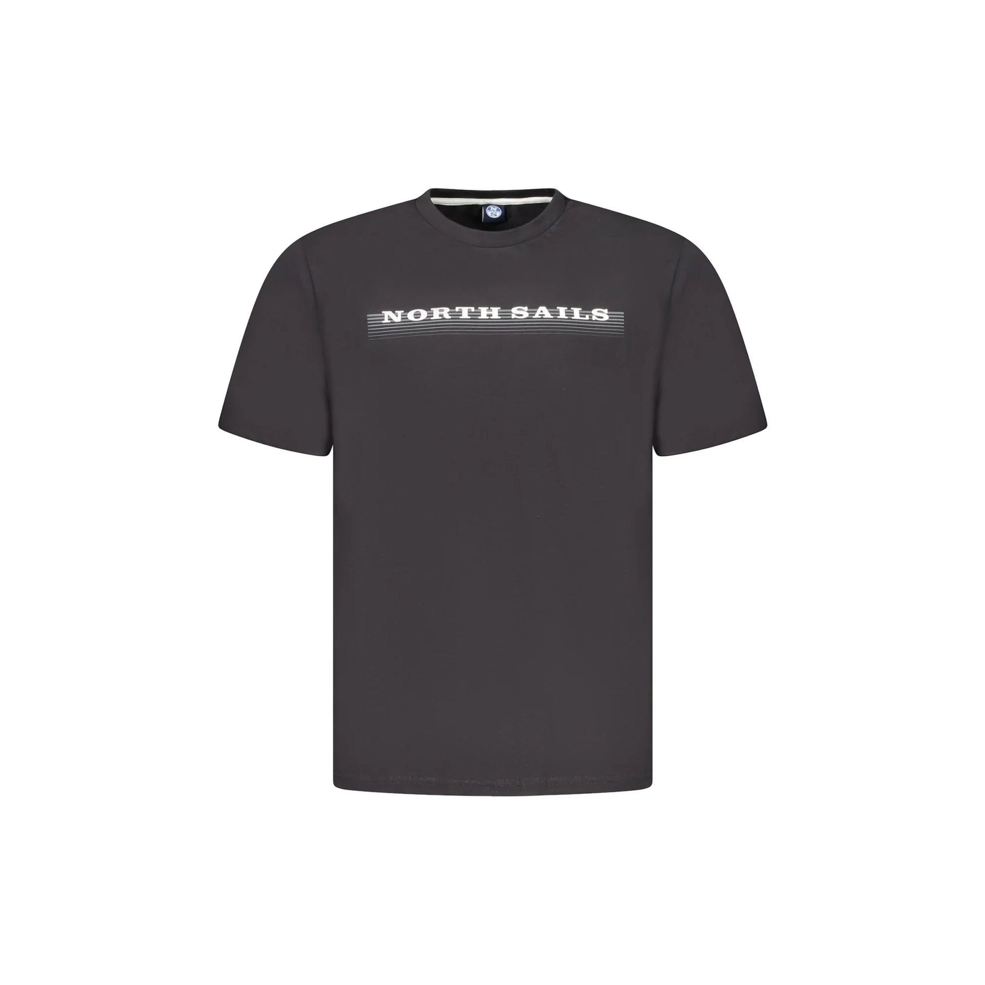 North Sails T-Shirt Maniche Corte Uomo Nera Stampa Logo Nero - foto prodotto