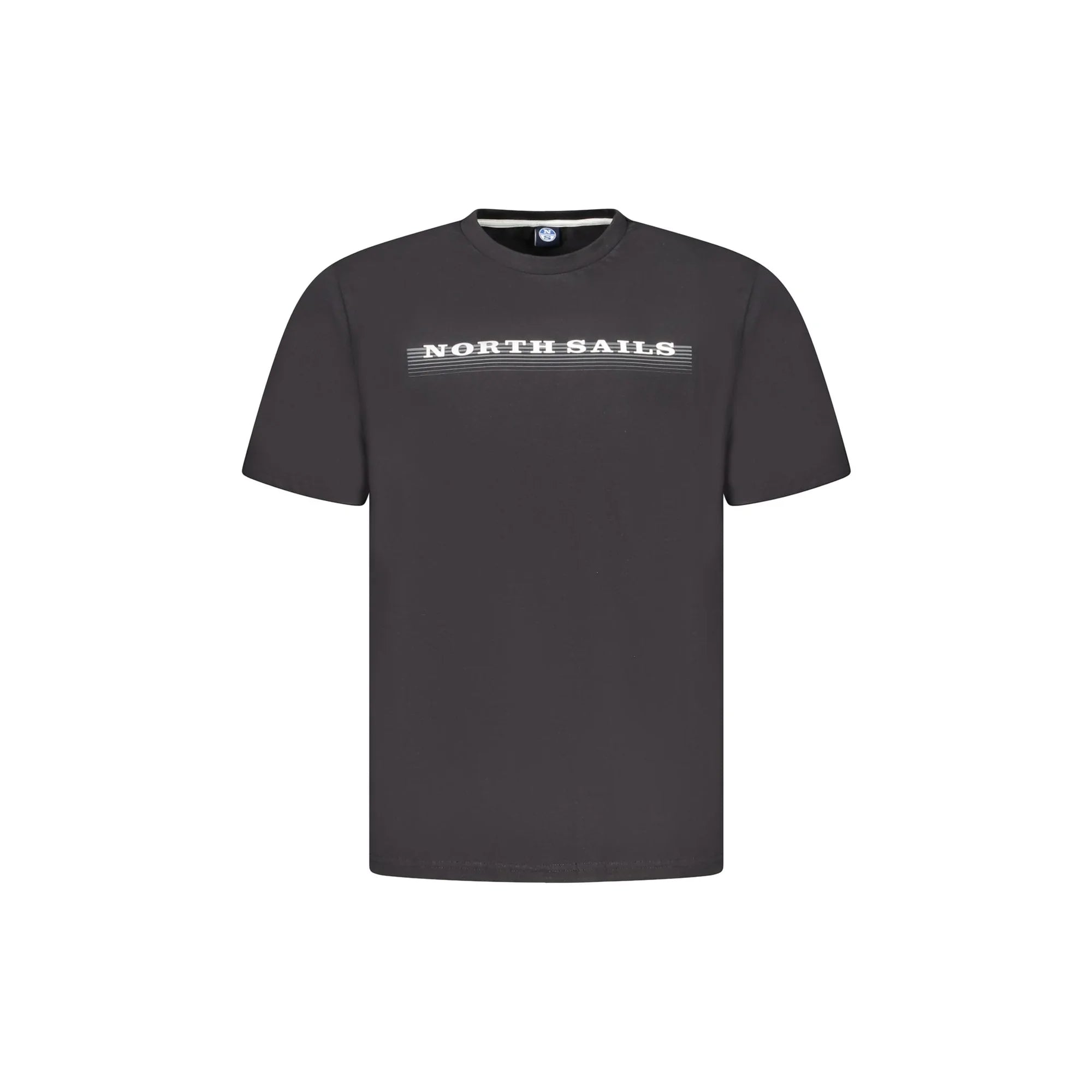 North Sails T-Shirt Maniche Corte Uomo Nera Stampa Logo Nero - foto prodotto