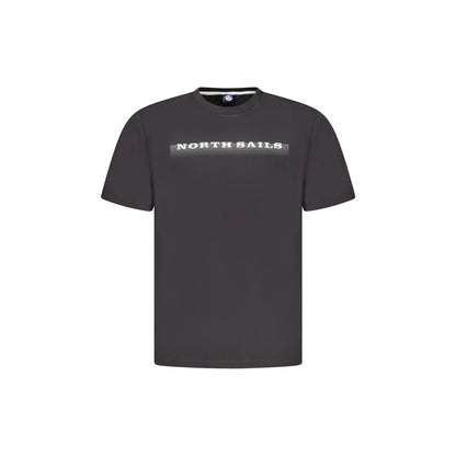 North Sails T-Shirt Maniche Corte Uomo Nera Stampa Logo Nero - foto prodotto