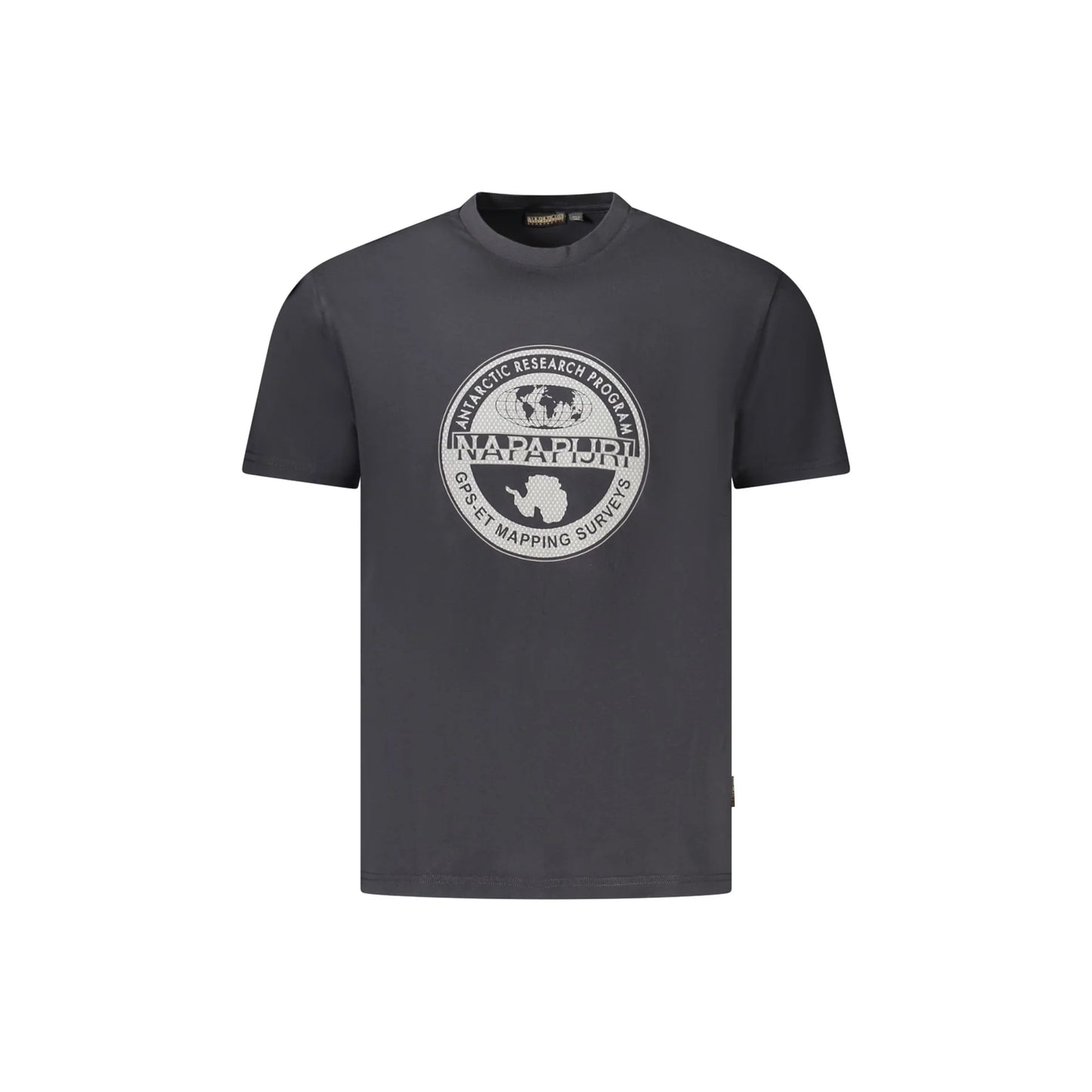 Napapijri T-Shirt Maniche Corte Uomo Nera Stampa Logo Nero - foto prodotto