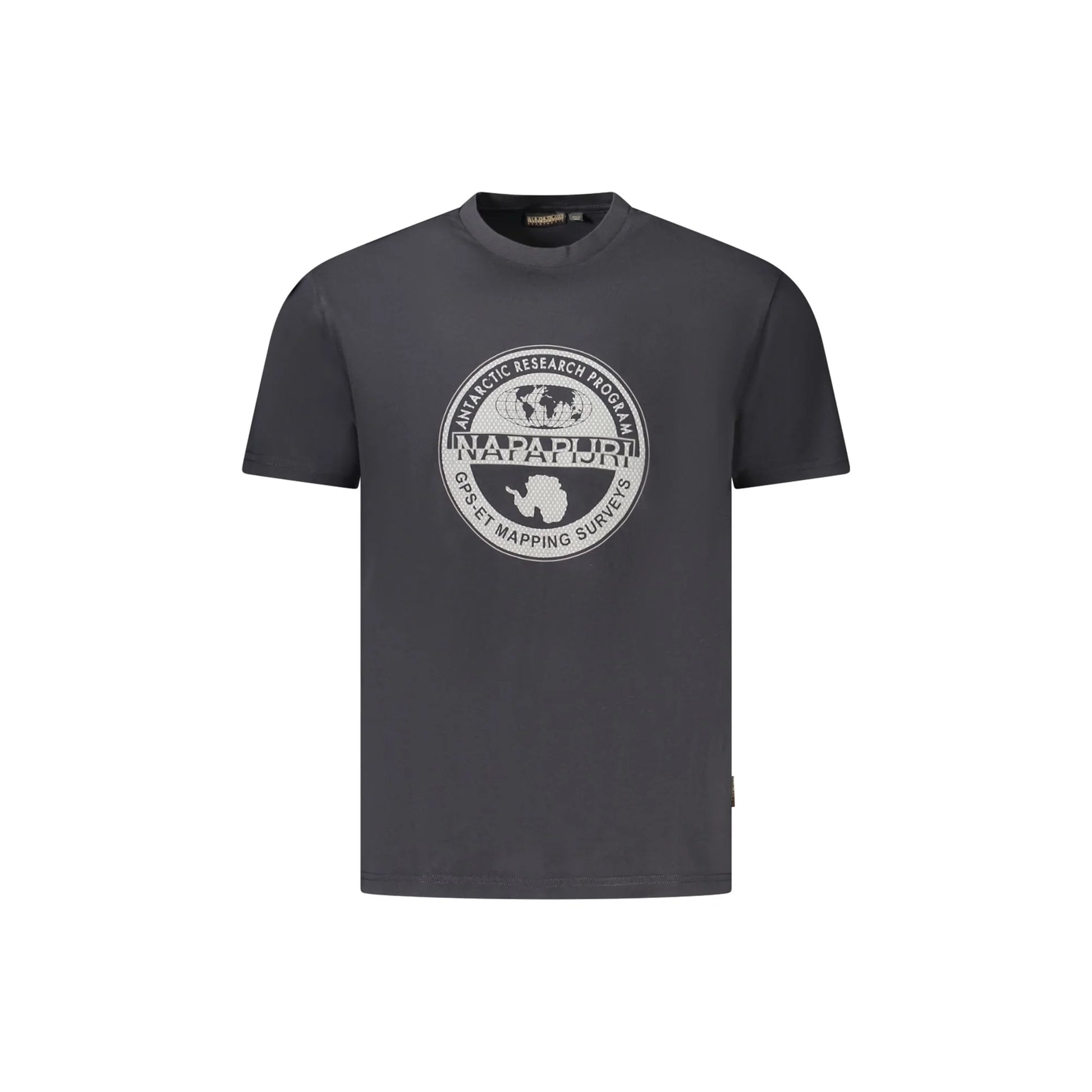 Napapijri T-Shirt Maniche Corte Uomo Nera Stampa Logo Nero - foto prodotto