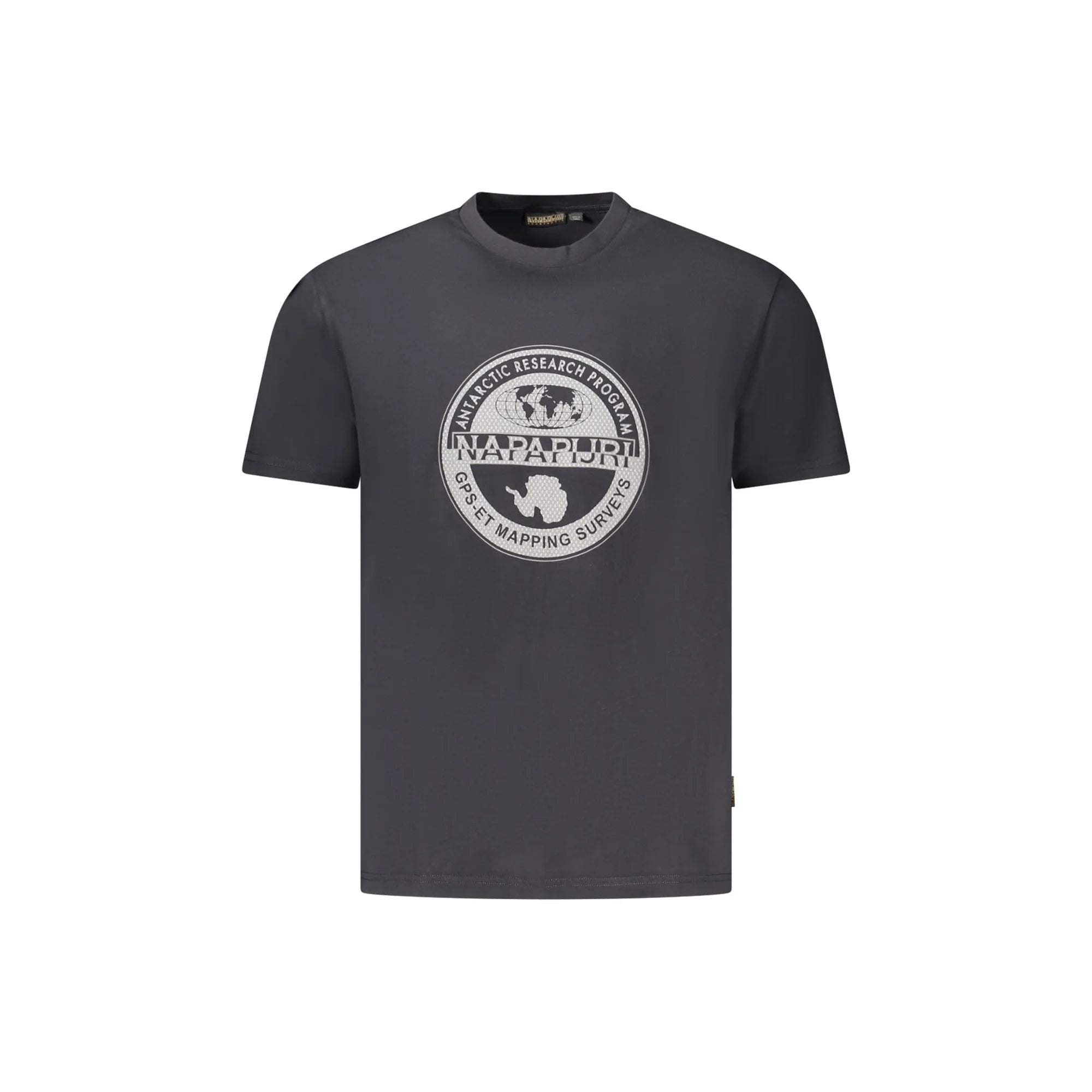 Napapijri T-Shirt Maniche Corte Uomo Nera Stampa Logo Nero - foto prodotto