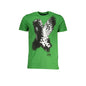 Cavalli Class T-Shirt Maniche Corte Uomo Verde Stampa - foto prodotto