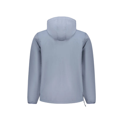 Norway 1963 Giubbotto Uomo Blu Soft Shell Cappuccio Mezza Zip Logo Giubbotti e Giacche - vista 2