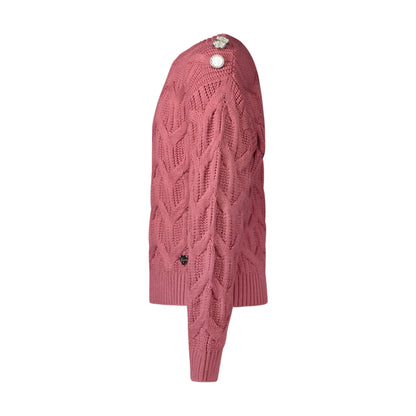 Guess Jeans Maglione Bambina Rosa Logo Maglie bambino - vista 3