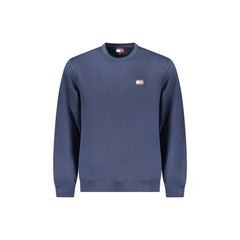 Tommy Hilfiger Pánská mikina modrá s kulatým výstřihem s aplikací loga