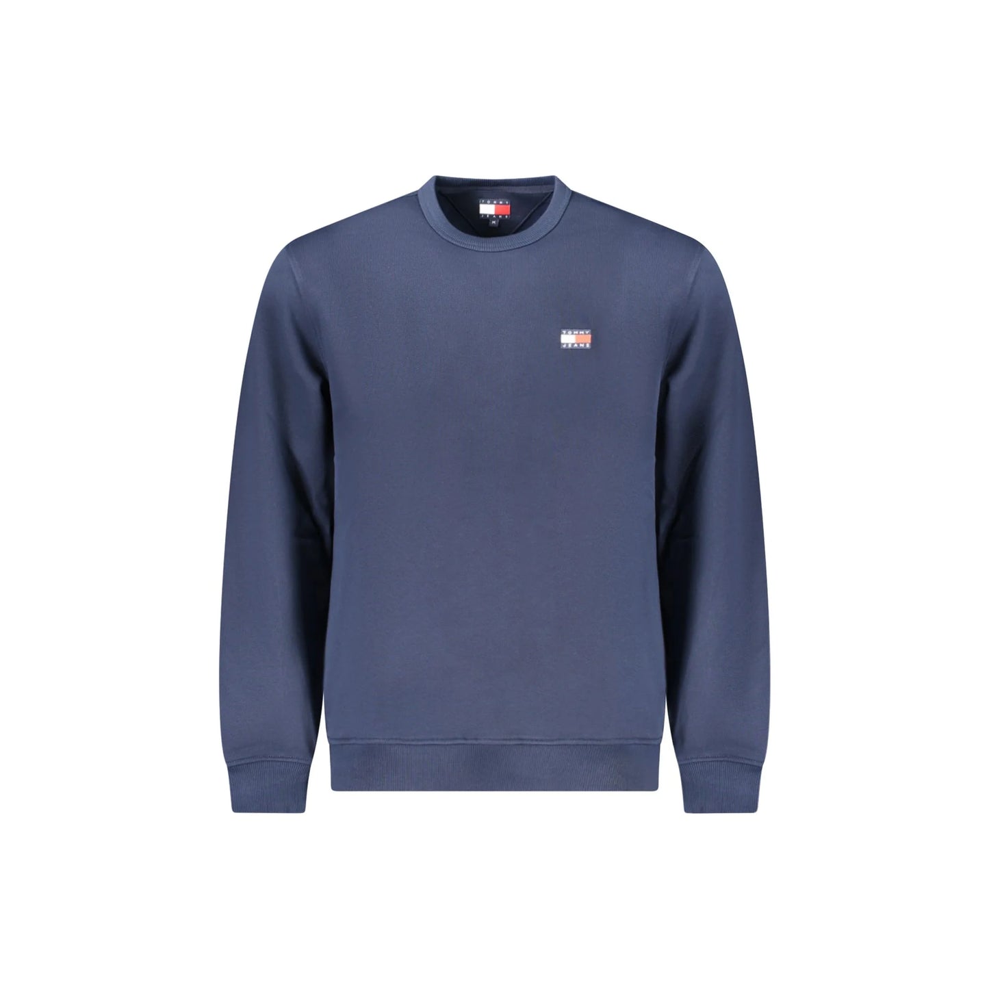 Tommy Hilfiger Felpa Uomo Blu Girocollo Garzata Applicazione Logo Felpe - foto prodotto