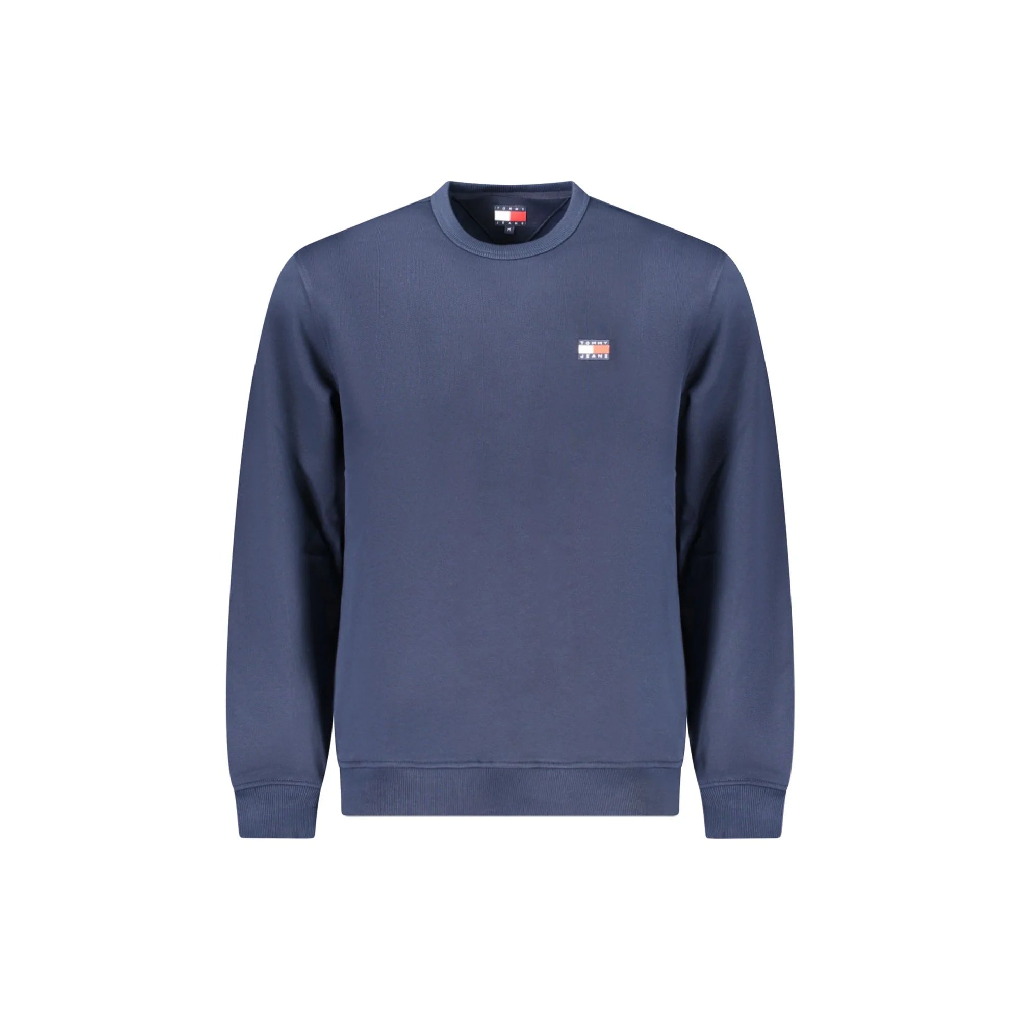 Tommy Hilfiger Felpa Uomo Blu Girocollo Garzata Applicazione Logo Felpe - foto prodotto