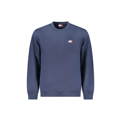 Tommy Hilfiger Felpa Uomo Blu Girocollo Garzata Applicazione Logo Felpe - foto prodotto