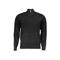 U.S. Grand Polo Maglia Uomo Nera Mezzo Zip Ricamo