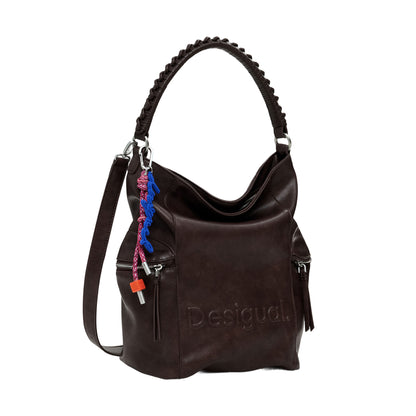 DESIGUAL Zaino Donna Marrone Half Logo Africa con Stampa Zaini - vista 3