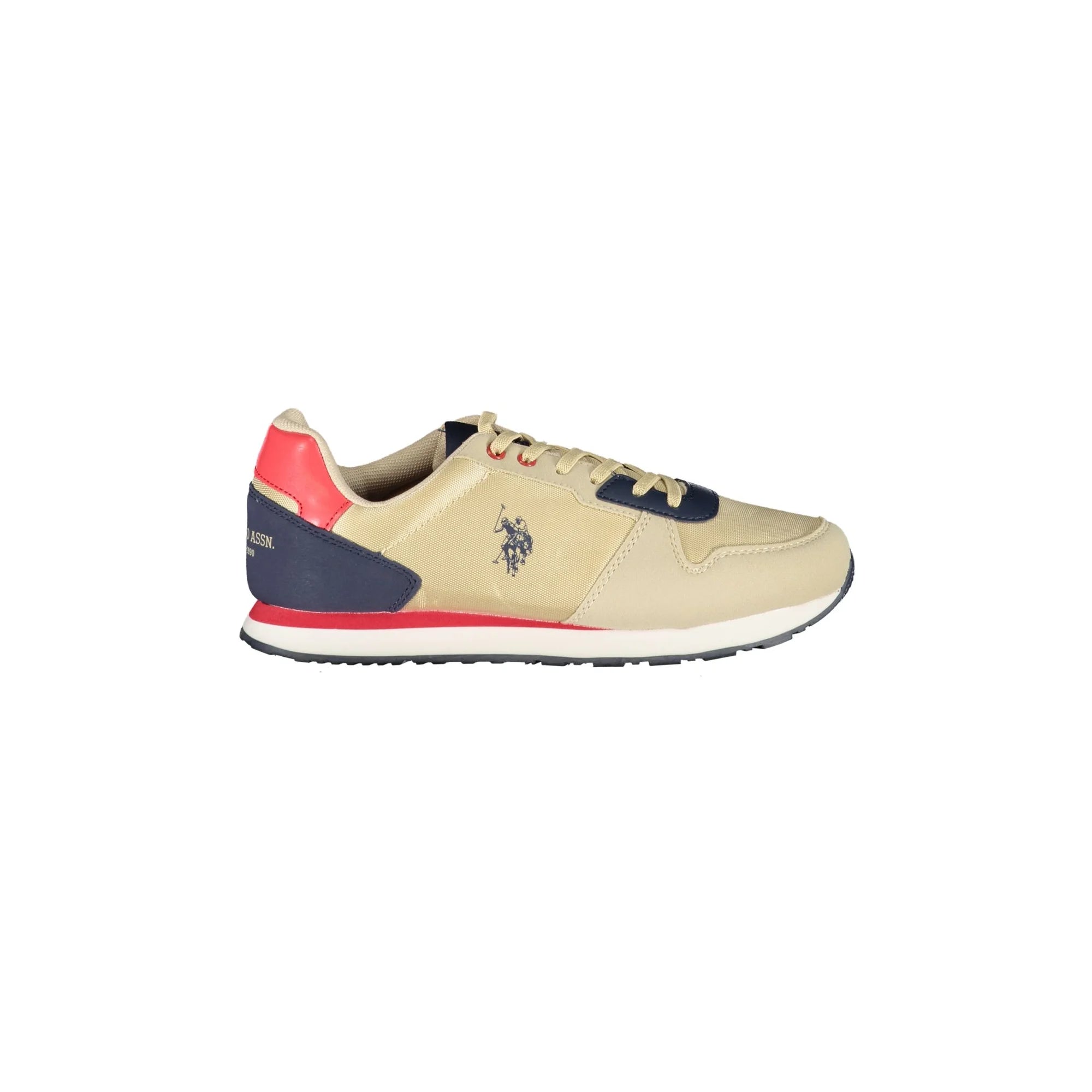 U.S. POLO ASSN. Scarpe Sneakers Bambino Beige con Dettagli a Contrasto - foto prodotto