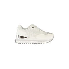 LAURA BIAGIOTTI Sneakers Donna Bianche con Lacci e Plateau 3 cm