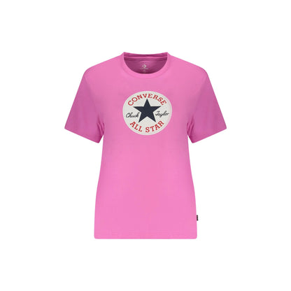 CONVERSE T-SHIRT MANICHE CORTE DONNA ROSA