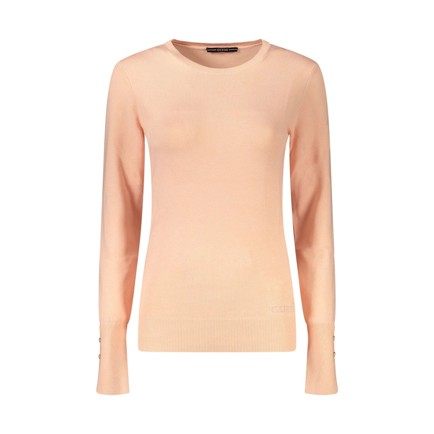 Guess Jeans Maglia Donna Rosa Applicazione Strass Maglie - foto prodotto