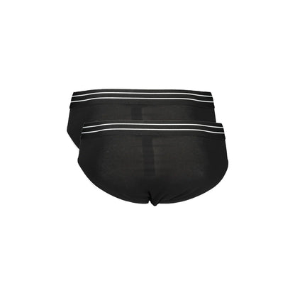 Cavalli Class Slip Uomo Neri Bi-Pack con Elastico Logo Intimo nero - vista 2
