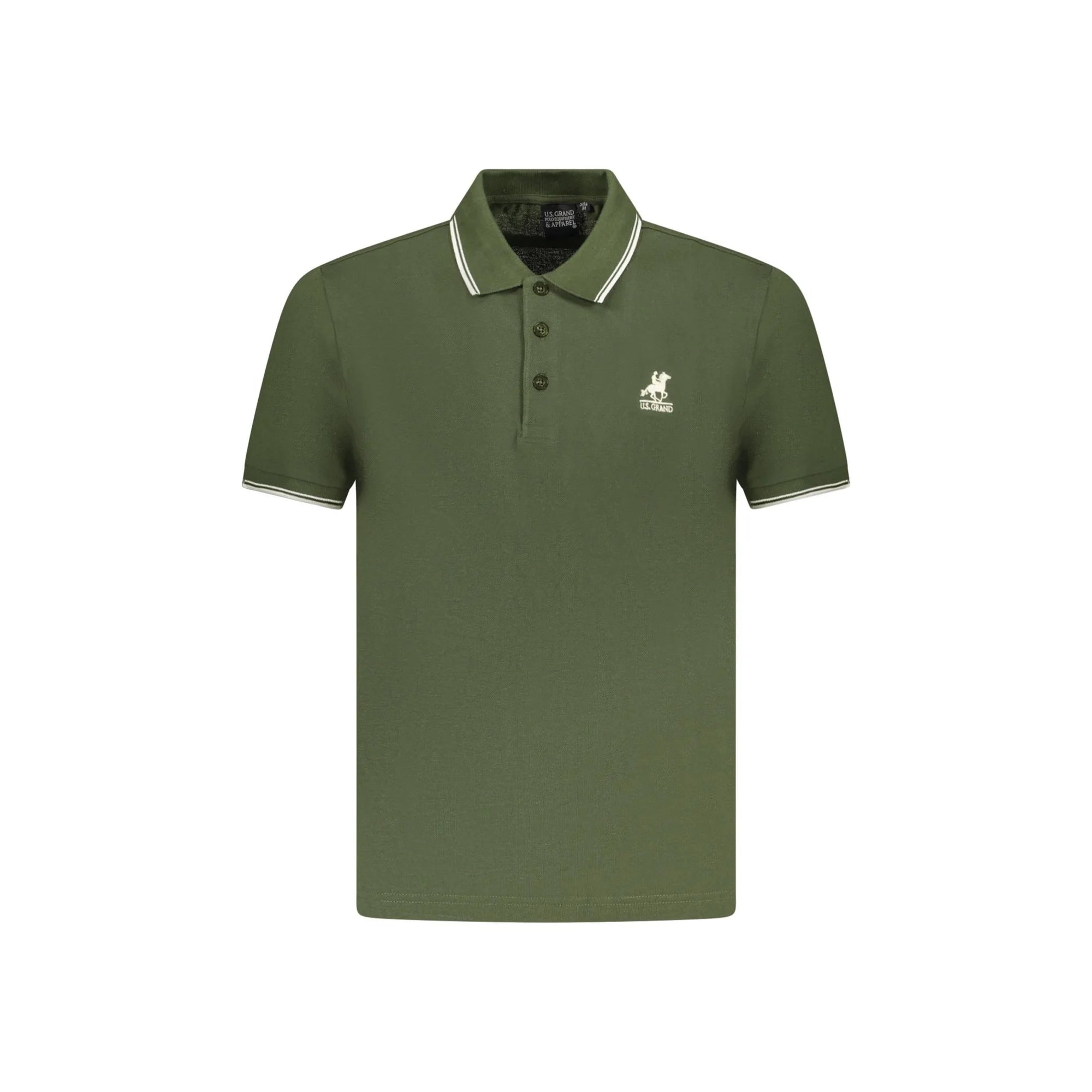 U.S. GRAND POLO POLO MANICHE CORTE UOMO VERDE