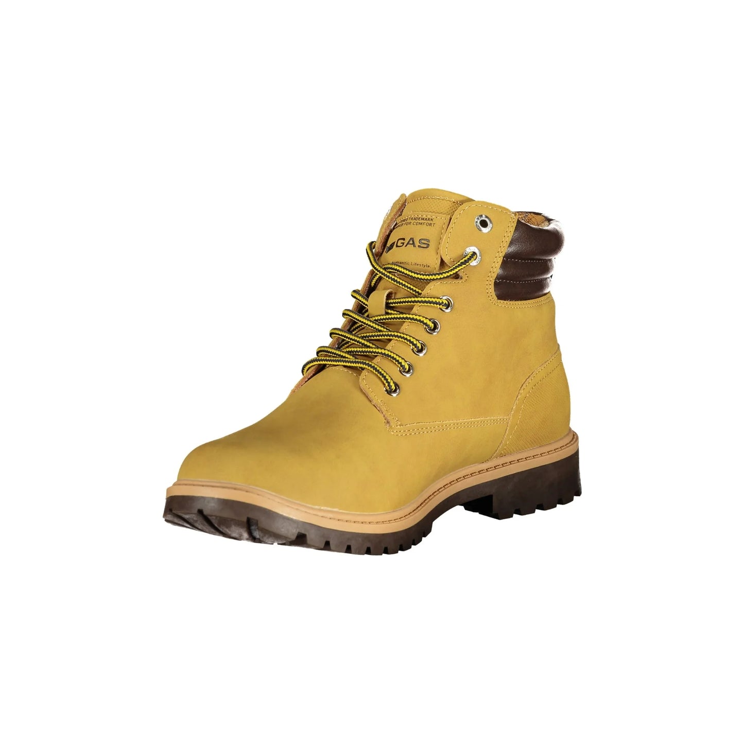 Gas Stivaletto Uomo Beige Lacci Plantare Removibile Logo Stivaletti - vista 3