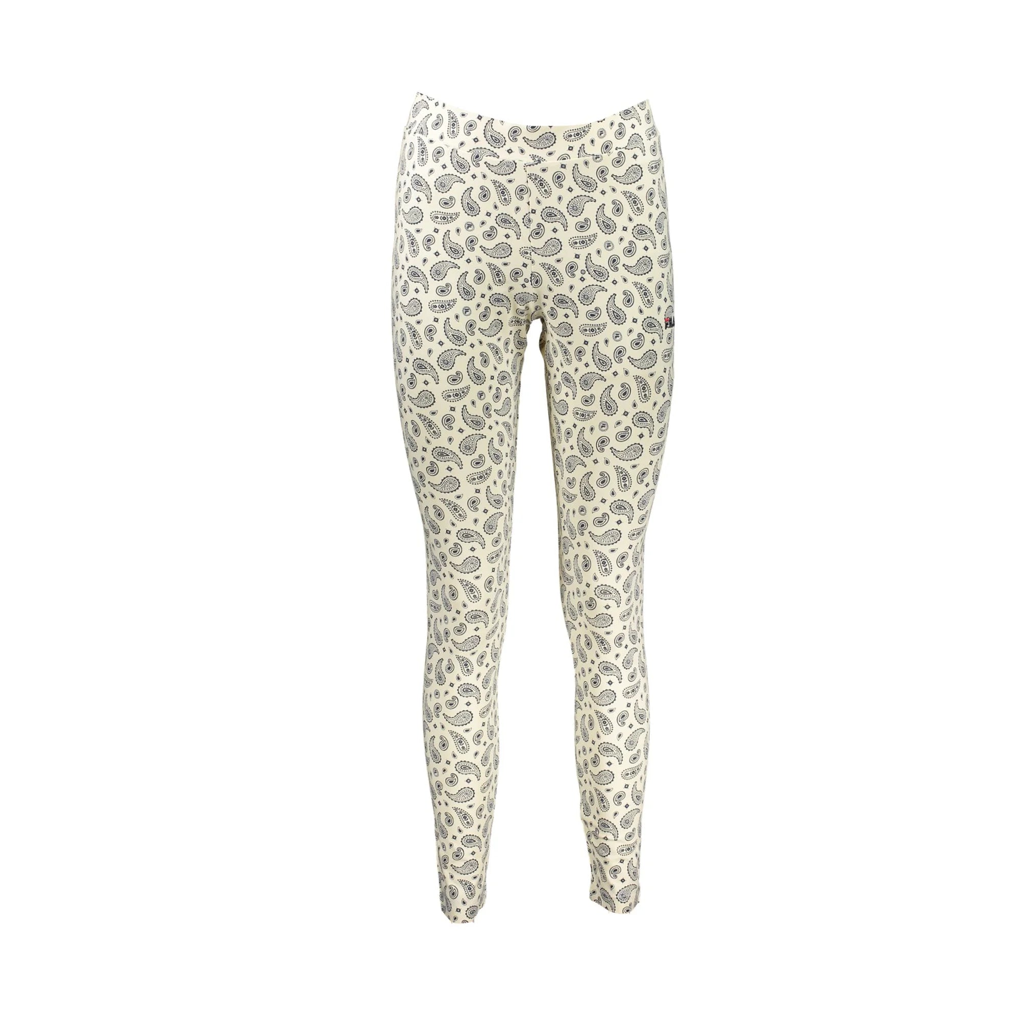 Fila Pantaloni Leggins Donna Bianco Ricamo - foto prodotto