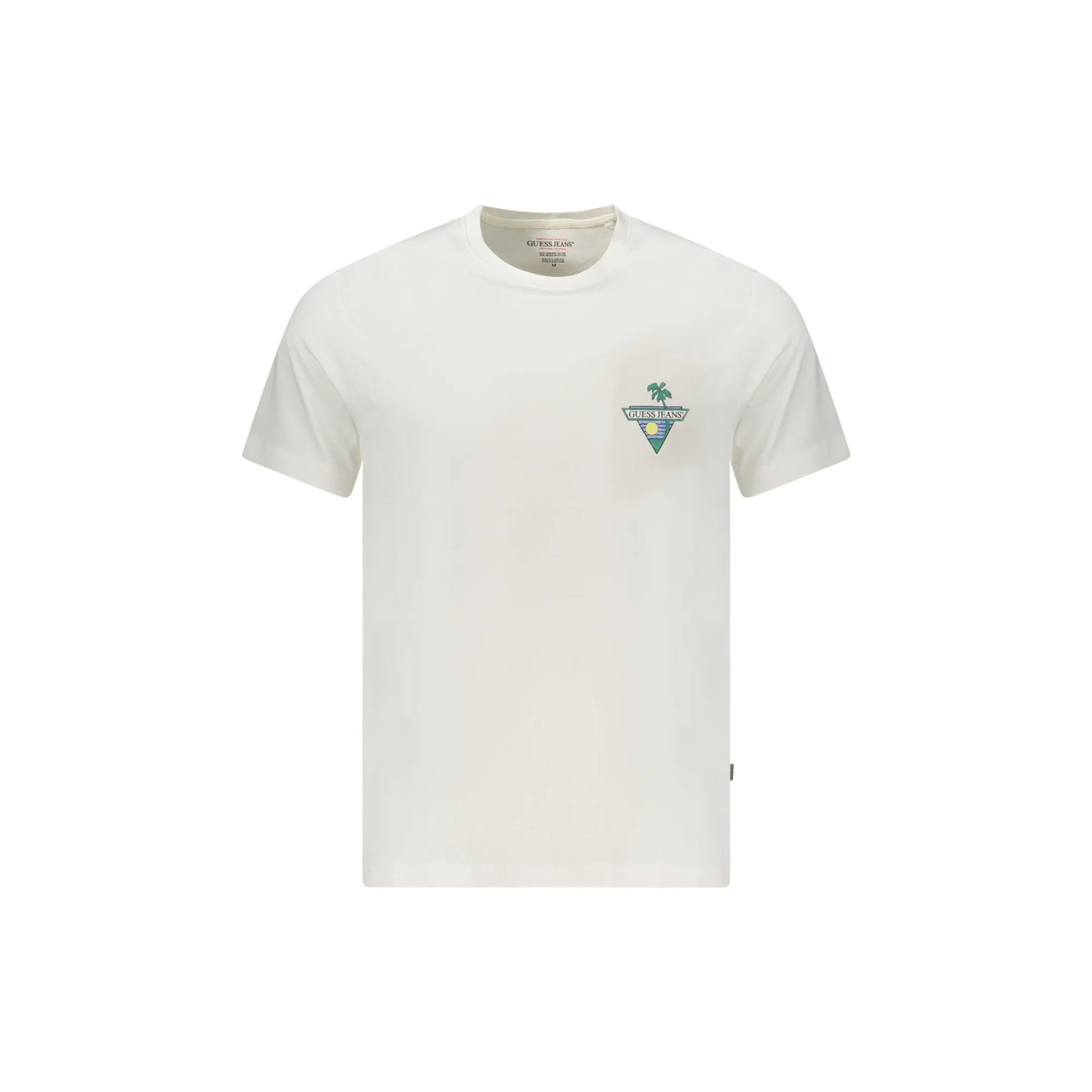 Guess Jeans T-Shirt Maniche Corte Uomo Bianca Stampa Logo Bianco - foto prodotto