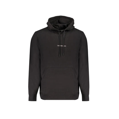Calvin Klein Felpa Uomo Nera Cappuccio Garzata Tascone Stampa Felpe Nero - foto prodotto