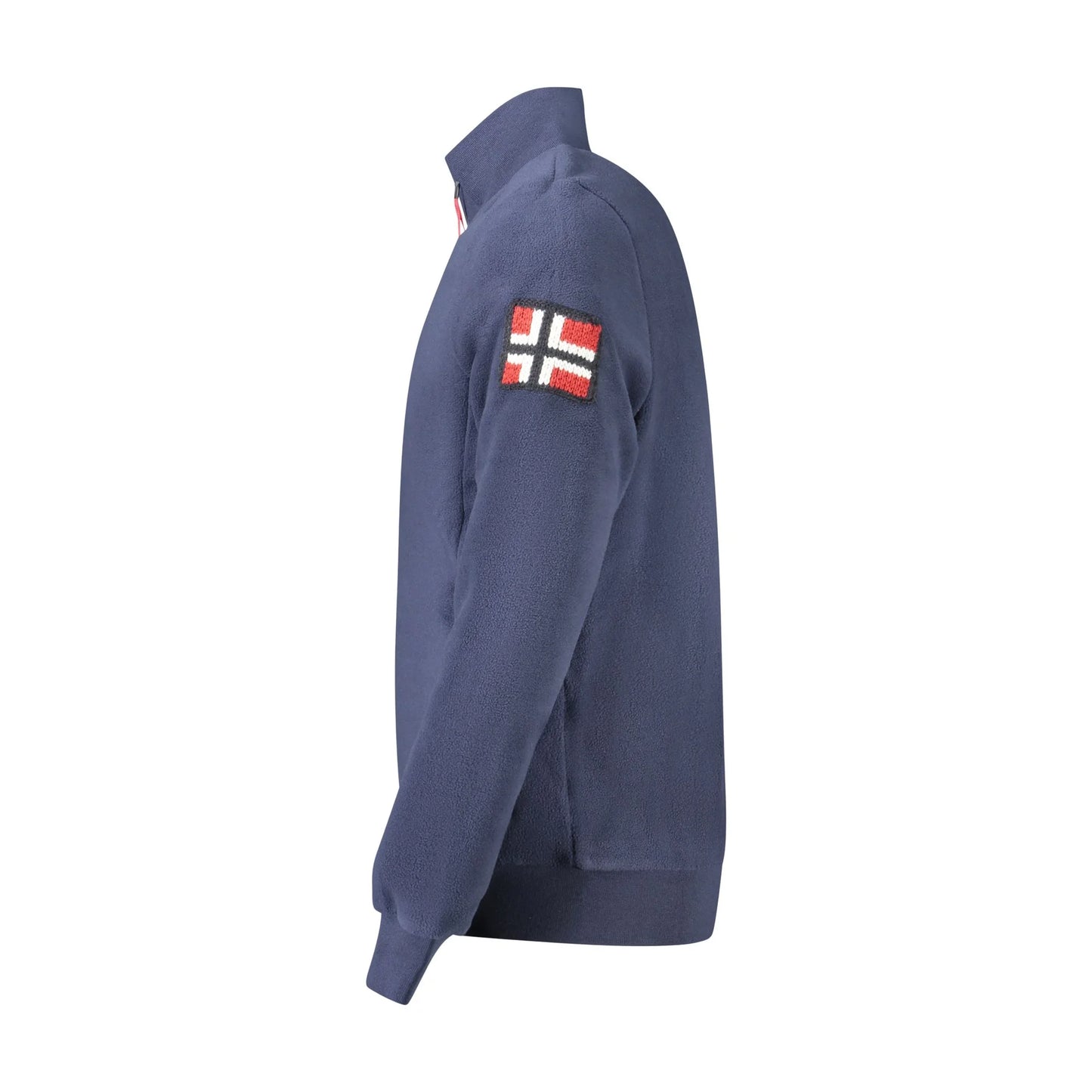 Norway 1963 Felpa Uomo Blu Zip Pile Tasche Ricamo Logo Felpe - vista 3