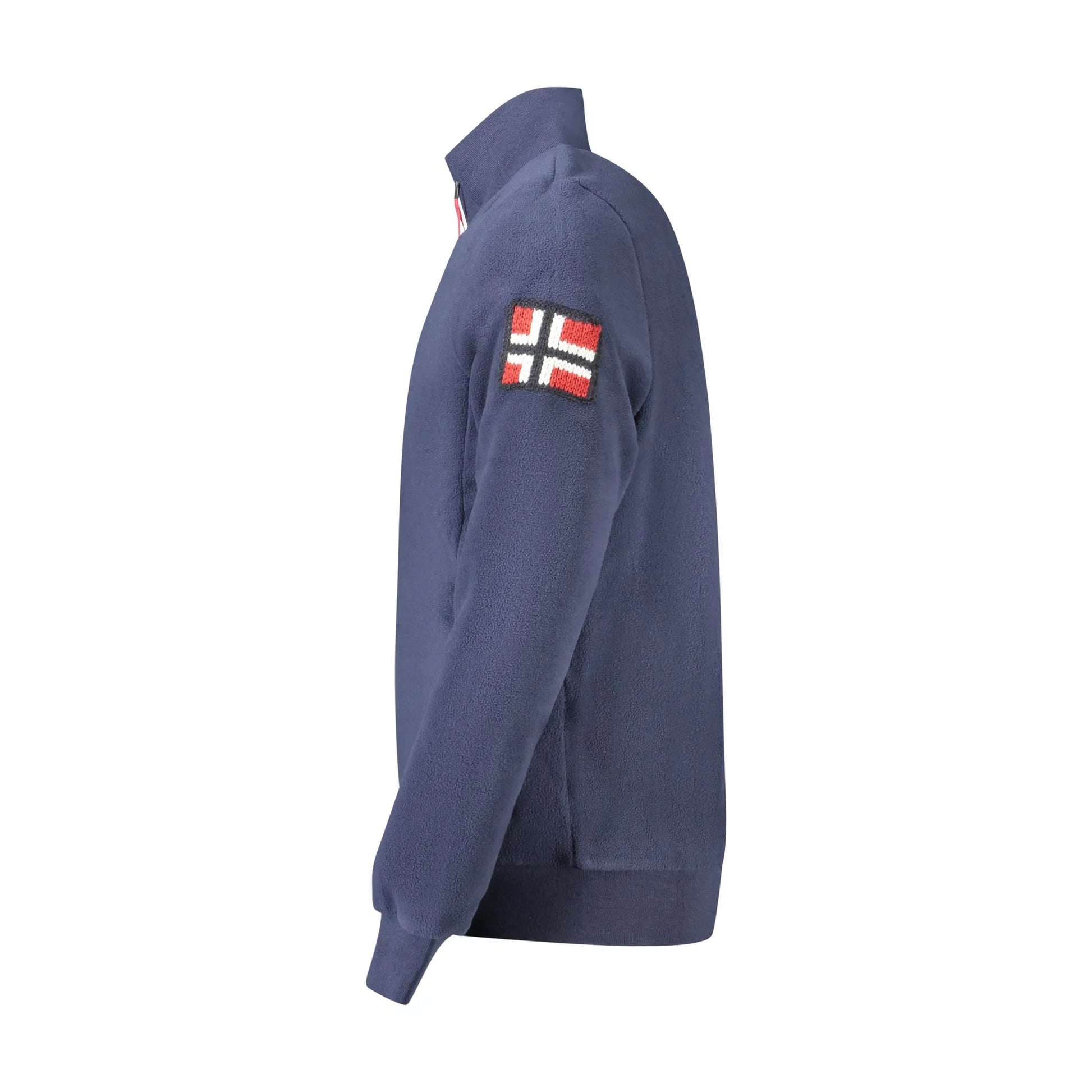 Norway 1963 Felpa Uomo Blu Zip Pile Tasche Ricamo Logo Felpe - vista 3