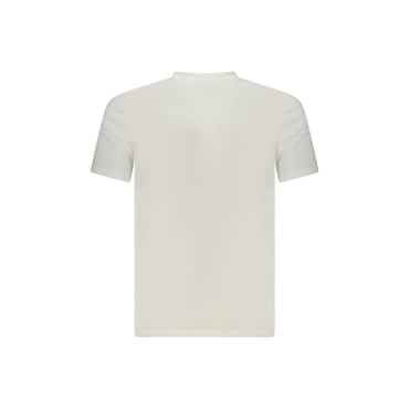 Guess Jeans T-Shirt Maniche Corte Uomo Bianca Stampa in Rilievo Logo bianco - vista 2