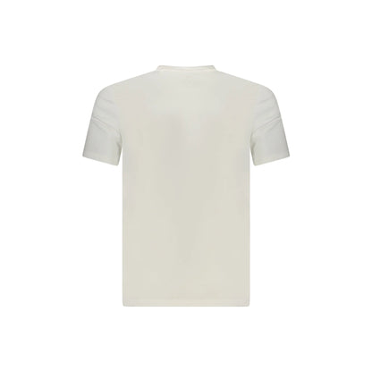 Guess Jeans T-Shirt Maniche Corte Uomo Bianca Stampa in Rilievo Logo bianco - vista 2