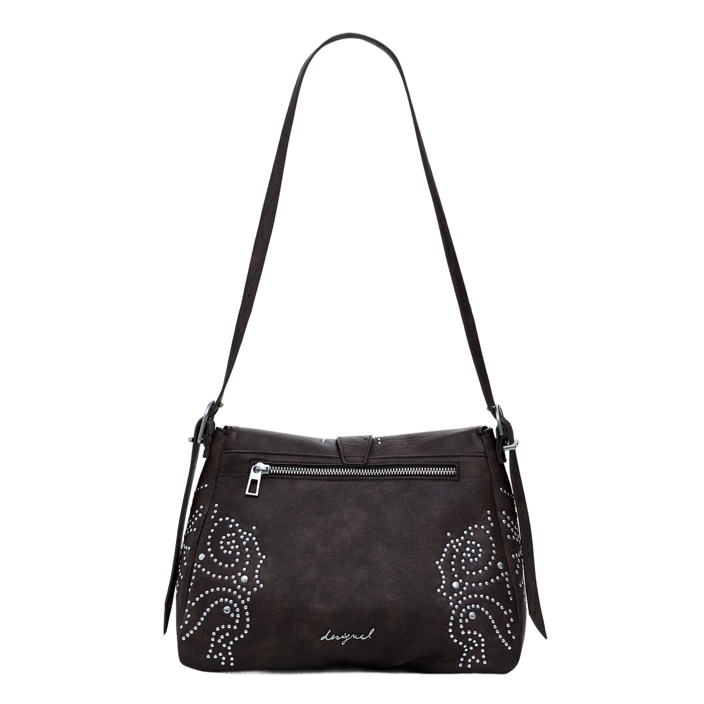 DESIGUAL Borsa Donna Marrone Poker Face Posadas con Borchie Borse - vista 4