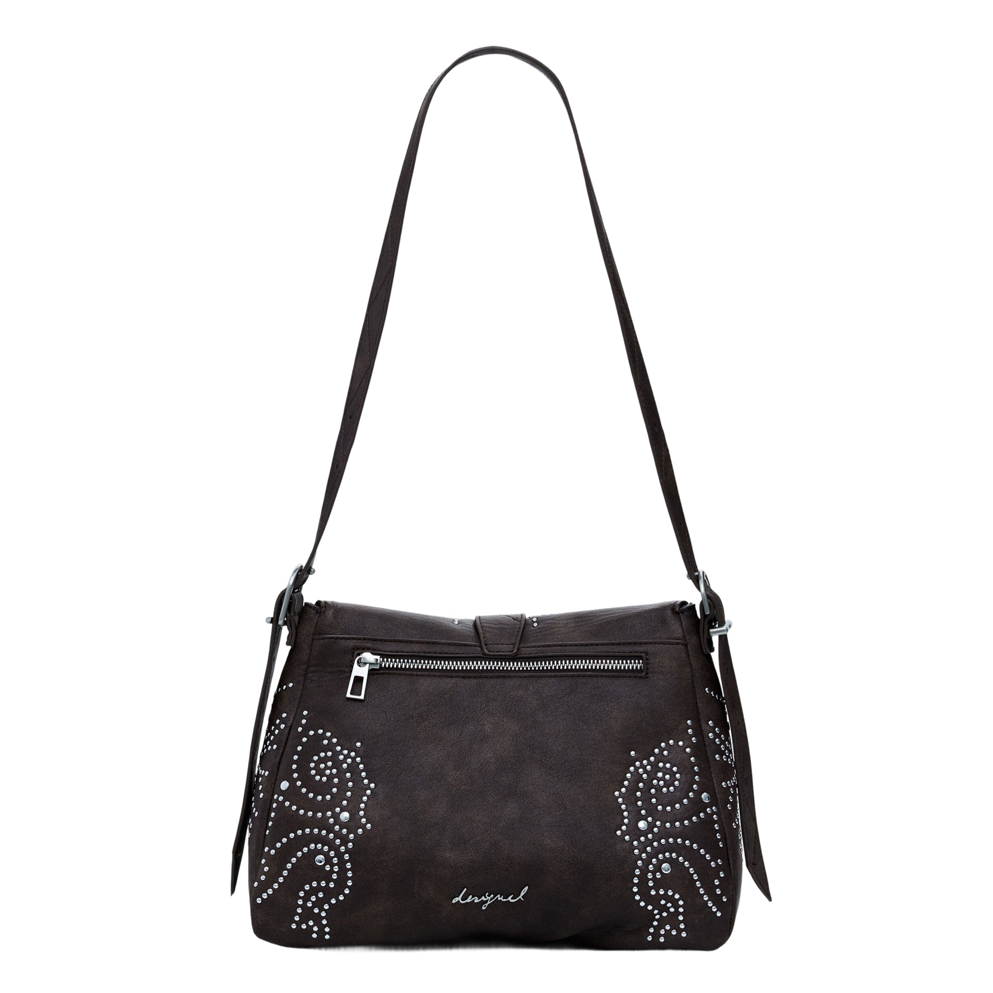 DESIGUAL Borsa Donna Marrone Poker Face Posadas con Borchie Borse - vista 4
