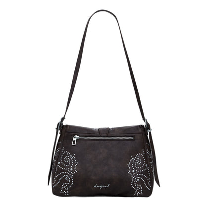 DESIGUAL Borsa Donna Marrone Poker Face Posadas con Borchie Borse - vista 4