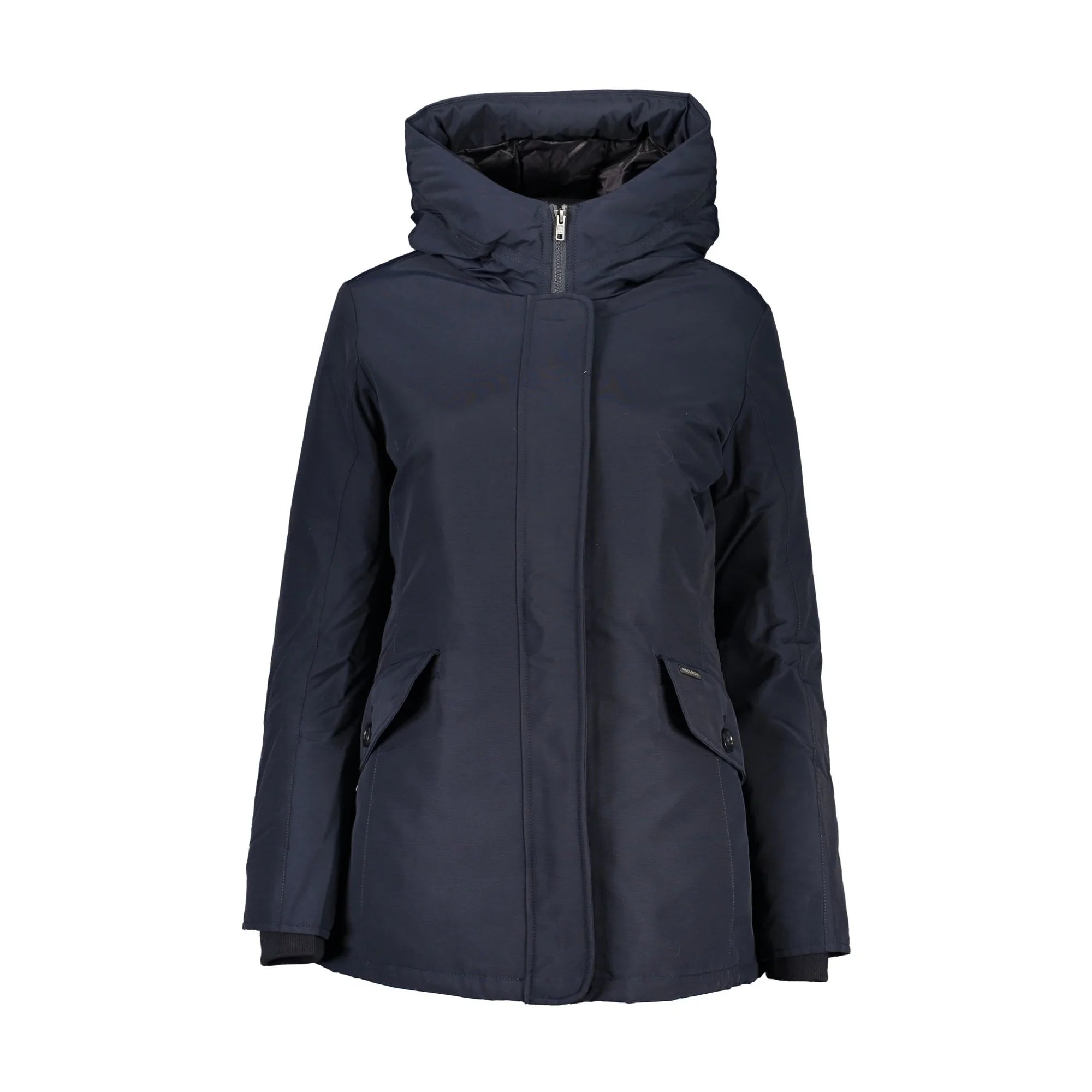 Woolrich Giubbotto Donna Blu con Cappuccio e Tasche Giubbotti e Giacche - foto prodotto