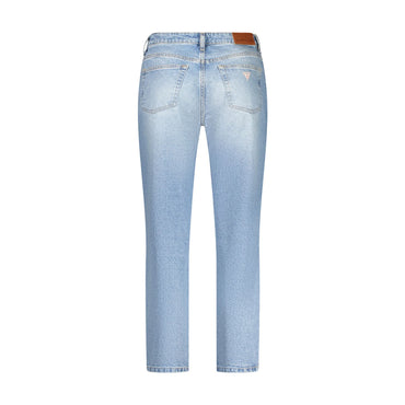 Guess Jeans Donna Azzurri Effetto Slavato Logo - vista 2