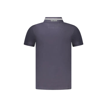 Guess Jeans Polo Maniche Corte Uomo Blu Logo - vista 2