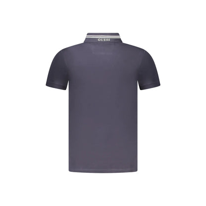 Guess Jeans Polo Maniche Corte Uomo Blu Logo - vista 2