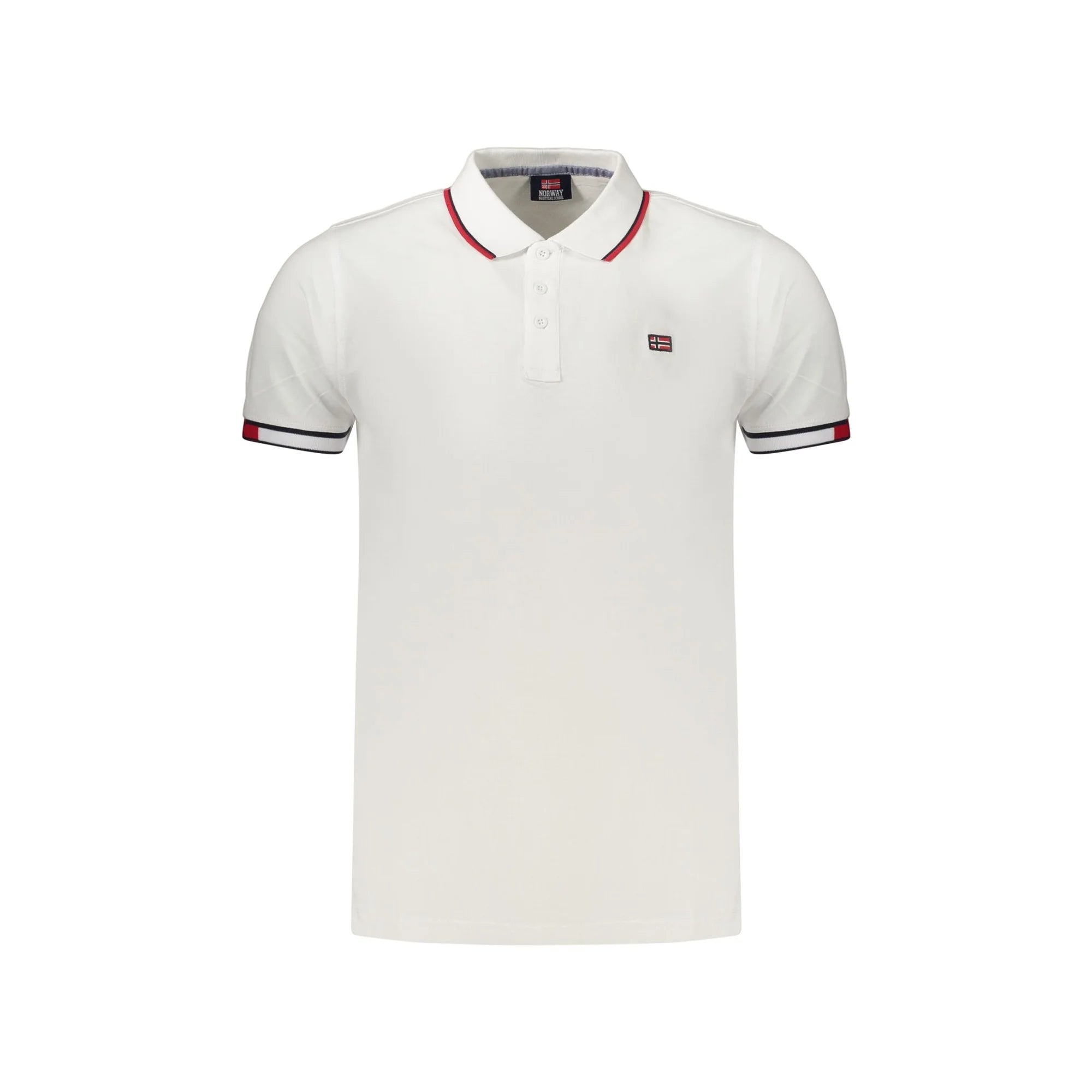 NORWAY 1963 POLO MANICHE CORTE UOMO BIANCO