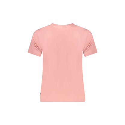 Guess Jeans T-Shirt Maniche Corte Donna Rosa Stampa Logo - vista 2