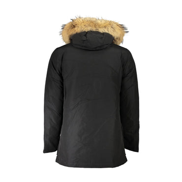 Woolrich Giubbotto Maniche Lunghe Uomo Nero Cappuccio con Pelo Removibile Giubbotti e Giacche - vista 2