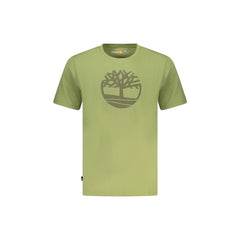 Timberland T-Shirt Μανίκια Κοντά Ανδρική Πράσινη Εκτύπωση Λογότυπο