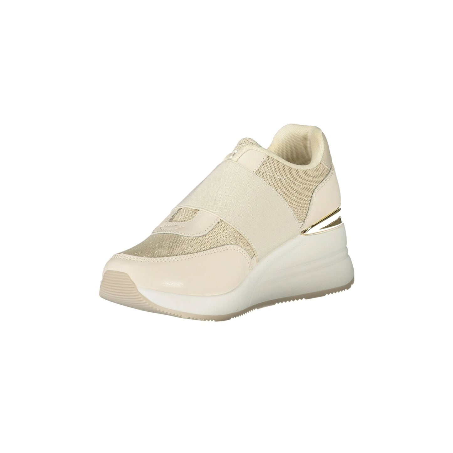 LAURA BIAGIOTTI Sneakers Donna Beige Elastiche con Plateau 6 cm - vista 3
